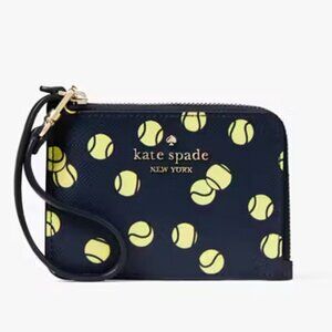 Kate Spade | Tennis Printed Small Card Holder Wristlet NWT